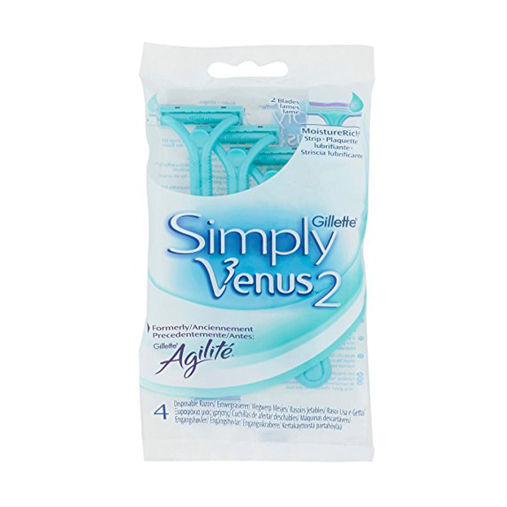 Gillette Venus Simply 2 Disposable Razors 4 Pack | High Quality Tissue Product Online - Product Image Gillette Venus Simply 2 Disposable Razors 4 Pack | High Quality Tissue Product Online - Product Image